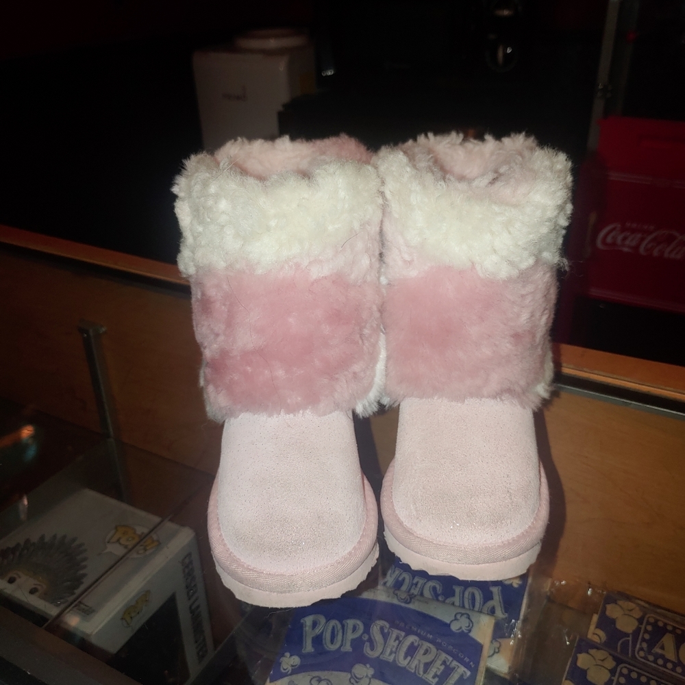 Toddler Pink Furry UGG Boots